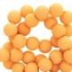 Acrylic beads 4mm round Matt Sorbet orange
